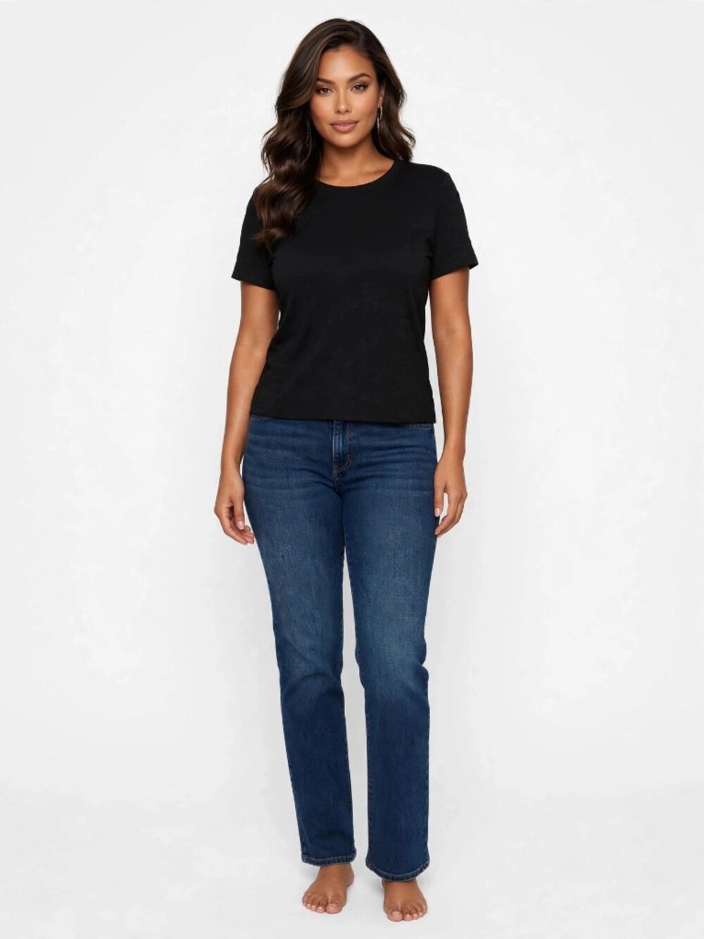 Theory Black Crew Neck Short Sleeve T-Shirt L Gently Used
